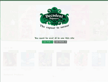 Tablet Screenshot of decadentvapours.com